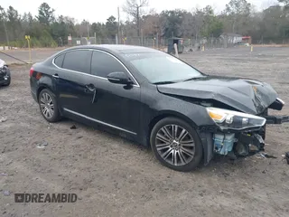 2014 Kia Cadenza Premium with VIN KNALN4D7XE5154705, listed as a IAAI auction lot 41288418 with 168,008 mi miles. Bid and sale history available at carsss.com. Image 1.