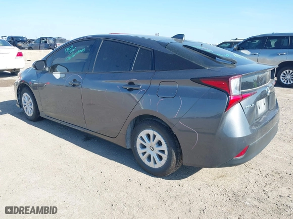 2022 Toyota Prius L Eco with VIN JTDKAMFU0N3176477, listed as a IAAI auction lot 41675066 with 49,483 mi miles. Bid and sale history available at carsss.com. Image 3.