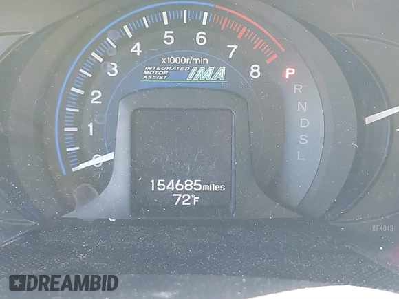 2012 Honda Insight LX with VIN JHMZE2H51CS003694, listed as a IAAI auction lot 41781384 with 154,685 mi miles and . Bid and sale history available at DreamBid. Image 15.