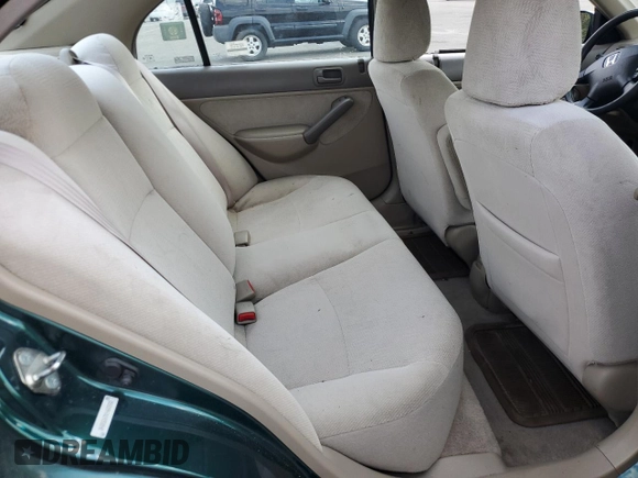 2001 Honda Civic EX with VIN 2HGES267X1H603553, listed as a Copart auction lot 66405794 with 51,269 mi miles and Salvage Title. Bid and sale history available at carsss.com. Image 10.