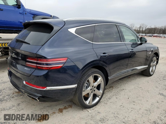 2021 Genesis GV80 Advanced Plus with VIN KMUHCESC1MU037889, listed as a Copart auction lot 37614693 with 7,078 mi miles and . Bid and sale history available at DreamBid. Image 3.
