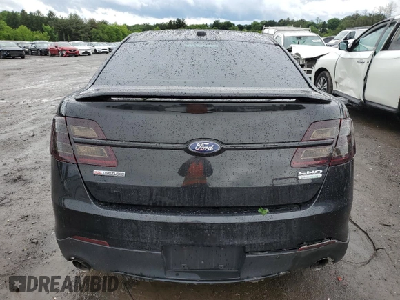 2014 Ford Taurus SHO with VIN 1FAHP2KTXEG167682, listed as a Copart auction lot 57882625 with 173,424 mi miles and Salvage title. Bid and sale history available at DreamBid. Image 6.