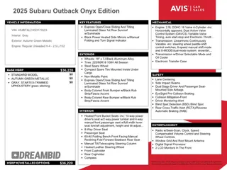 2025 Subaru Outback Onyx with VIN 4S4BTALCXS3173503, listed as a Copart auction lot 61924055 with 6,330 mi miles and Salvage title. Bid and sale history available at DreamBid. Image 12.