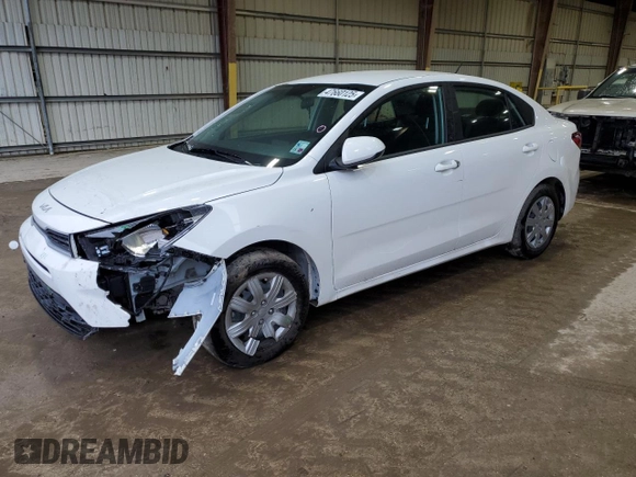 2023 Kia Rio LX with VIN 3KPA24ADXPE615843, listed as a Copart auction lot 47660125 with 27,841 mi miles and Salvage Title. Bid and sale history available at DreamBid. Image 1.