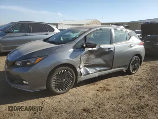 2024 Nissan LEAF SV PLUS with VIN 1N4CZ1CV1RC557047, listed as a Copart auction lot 48735505 with 4,556 mi miles and Salvage Title. Bid and sale history available at carsss.com. Image 1.