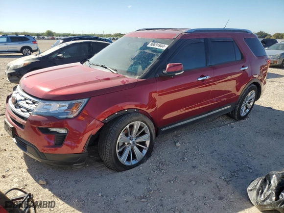 2018 Ford Explorer Limited with VIN 1FM5K7FH7JGC92918, listed as a Copart auction lot 80691944 with 109,980 mi miles and Salvage Title. Bid and sale history available at carsss.com. Image 1.