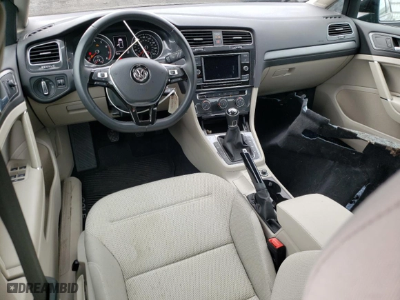 2019 Volkswagen Golf S with VIN 3VWW57AU7KM022452, listed as a Copart auction lot 53365155 with 19,972 mi miles and Salvage Title. Bid and sale history available at carsss.com. Image 8.
