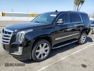 2018 Cadillac Escalade Luxury with VIN 1GYS3BKJ9JR244108, listed as a Copart auction lot 57408645 with 90,594 mi miles and Salvage title. Bid and sale history available at DreamBid. Image 1.