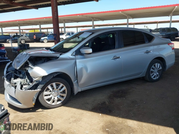 2015 Nissan Sentra S with VIN 3N1AB7AP0FY285531, listed as a IAAI auction lot 42099970 with 162,569 mi miles. Bid and sale history available at carsss.com. Image 2.