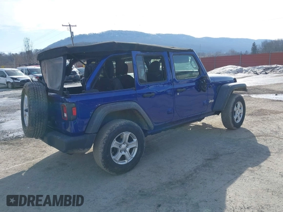 2020 Jeep Wrangler Unlimited Sport S z VIN 1C4HJXDG2LW260238, wystawiony jako IAAI lot #41415820 z przebiegiem 62 224 mil mil oraz . Historia ofert i sprzedaży dostępna na DreamBid. Obrazek 4.