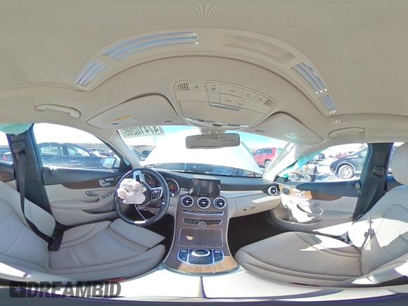 2019 Mercedes-Benz C 300 with VIN 55SWF8EB1KU297185, listed as a Copart auction lot 47410205 with 58,425 mi miles and Salvage Title. Bid and sale history available at carsss.com. Image 14.