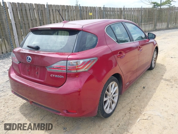 2012 Lexus CT 200h z VIN JTHKD5BH3C2108116, wystawiony jako IAAI lot #42340708 z przebiegiem 123 964 mil mil oraz . Historia ofert i sprzedaży dostępna na DreamBid. Obrazek 4.