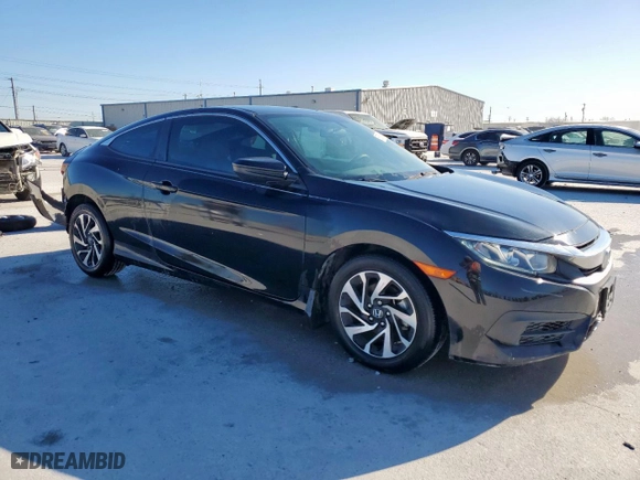 2018 Honda Civic Coupe LX with VIN 2HGFC4B51JH301473, listed as a Copart auction lot 50171155 with 57,028 mi miles and Salvage Title. Bid and sale history available at carsss.com. Image 4.