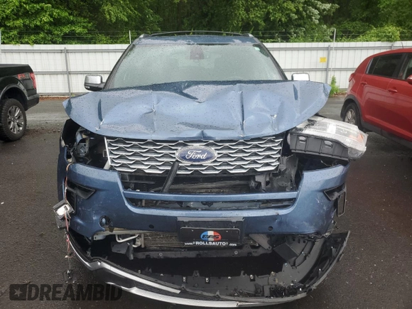 2018 Ford Explorer Platinum z VIN 1FM5K8HT9JGA66466, wystawiony jako Copart lot #56794895 z przebiegiem 84 733 mil mil oraz Szkoda całkowita • Salvage title. Historia ofert i sprzedaży dostępna na DreamBid. Obrazek 5.