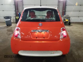 2015 FIAT 500e with VIN 3C3CFFGEXFT522943, listed as a Copart auction lot 87926465 with 19,544 mi miles and Salvage Title. Bid and sale history available at carsss.com. Image 6.