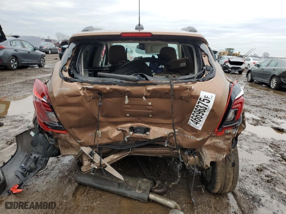 2017 Buick Encore Premium with VIN KL4CJDSB0HB121878, listed as a Copart auction lot 46696375 with 0 mi miles and Salvage Title. Bid and sale history available at carsss.com. Image 6.