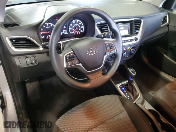 2022 Hyundai Accent SE с VIN 3KPC24A61NE171582, выставлен на аукционе Copart как лот 57715085 с пробегом 21 392 миль миль и Списание • Salvage title. История ставок и продаж доступна на DreamBid. Изображение 8.