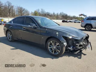 2015 Infiniti Q50 Premium with VIN JN1BV7ARXFM406453, listed as a Copart auction lot 54661515 with 77,298 mi miles and Salvage Title. Bid and sale history available at carsss.com. Image 4.