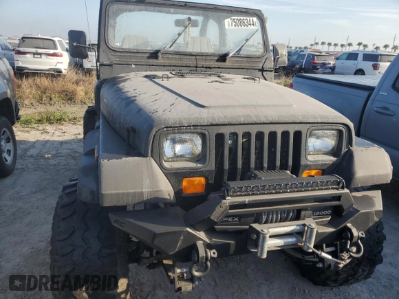1995 Jeep Wrangler with VIN 1J4FY29S0SP275214, listed as a Copart auction lot 75086344 with 158,912 mi miles and Salvage Title. Bid and sale history available at carsss.com. Image 5.