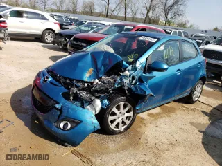 2012 Mazda Mazda2 Touring with VIN JM1DE1LY3C0144611, listed as a Copart auction lot 45484233 with 0 mi miles and Salvage Title. Bid and sale history available at carsss.com. Image 1.
