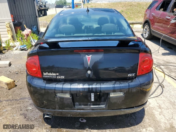 2007 Pontiac G5 GT with VIN 1G2AN18B377163765, listed as a Copart auction lot 58535184 with NaN miles and Clean Title. Bid and sale history available at carsss.com. Image 6.