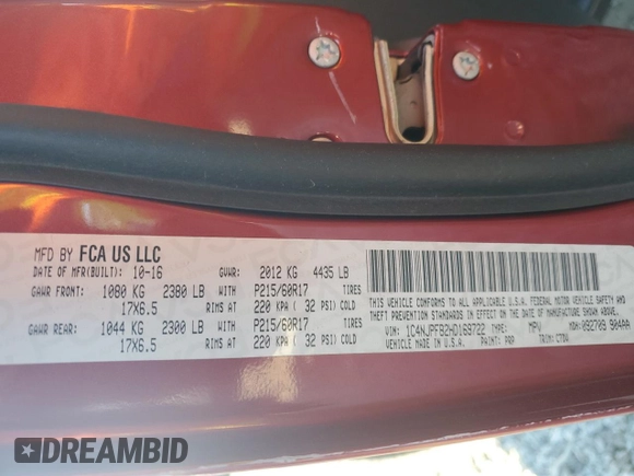 2017 Jeep Patriot Latitude с VIN 1C4NJPFB2HD169722, выставлен на аукционе Copart как лот 53398645 с пробегом 99 423 миль миль и Списание • Salvage title. История ставок и продаж доступна на DreamBid. Изображение 13.