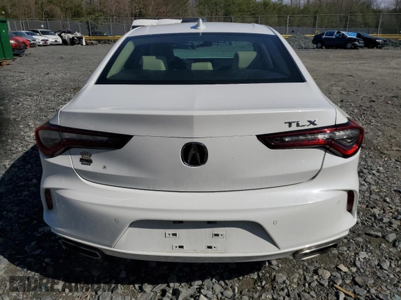 2021 Acura TLX Technology with VIN 19UUB5F48MA006715, listed as a Copart auction lot 49398855 with 47,730 mi miles and Salvage title. Bid and sale history available at DreamBid. Image 6.