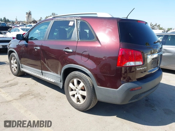 2012 Kia Sorento LX with VIN 5XYKT4A27CG280165, listed as a IAAI auction lot 41851408 with 119,218 mi miles. Bid and sale history available at carsss.com. Image 3.