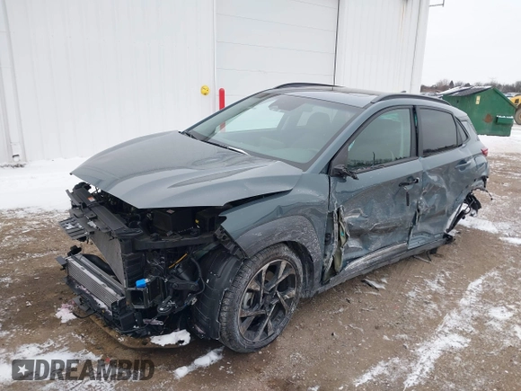 2022 Hyundai Kona Limited with VIN KM8K5CA3XNU806377, listed as a IAAI auction lot 41403043 with 12,618 mi miles. Bid and sale history available at carsss.com. Image 17.