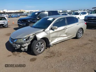2014 Honda Accord LX with VIN 1HGCR2F34EA209843, listed as a IAAI auction lot 42073543 with 208,210 mi miles and . Bid and sale history available at carsss.com. Image 17.