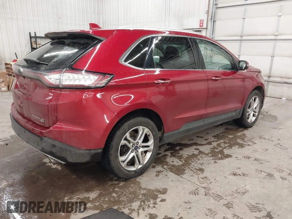 2016 Ford Edge Titanium with VIN 2FMPK4K85GBB23767, listed as a IAAI auction lot 41164217 with 134,212 mi miles and . Bid and sale history available at DreamBid. Image 4.