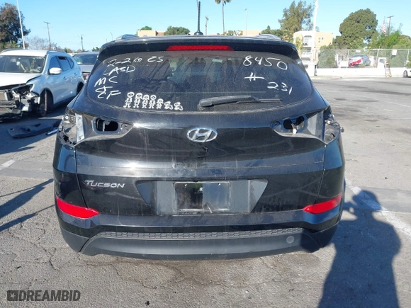 2017 Hyundai Tucson SE Plus with VIN KM8J33A46HU598450, listed as a IAAI auction lot 41709481 with 34,781 mi miles. Bid and sale history available at carsss.com. Image 16.