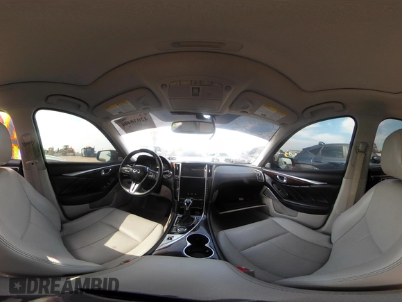 2018 Infiniti Q50 3.0t LUXE with VIN JN1EV7AP9JM352079, listed as a IAAI auction lot 42030404 with 62,550 mi miles. Bid and sale history available at carsss.com. Image 23.
