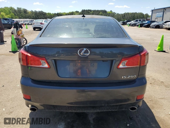 2011 Lexus IS 250 with VIN JTHBF5C29B5134639, listed as a Copart auction lot 52558875 with 265,102 mi miles and Salvage Title. Bid and sale history available at DreamBid. Image 6.