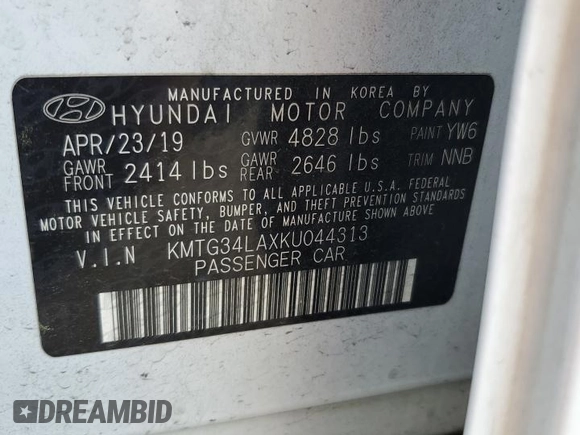 2019 Genesis G70 Advanced z VIN KMTG34LAXKU044313, wystawiony jako Copart lot #55917745 z przebiegiem 145 134 mil mil oraz Szkoda całkowita • Salvage title. Historia ofert i sprzedaży dostępna na DreamBid. Obrazek 12.