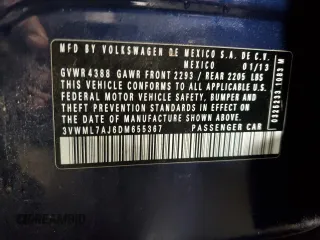 2013 Volkswagen Jetta SportWagen TDI w/Sunroof with VIN 3VWML7AJ6DM655367, listed as a Copart auction lot 72803084 with 114,304 mi miles and Salvage Title. Bid and sale history available at carsss.com. Image 13.