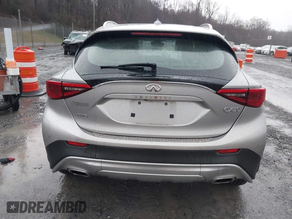 2018 Infiniti QX30 Luxury with VIN SJKCH5CR9JA058968, listed as a IAAI auction lot 41064768 with 64,687 mi miles and . Bid and sale history available at DreamBid. Image 16.