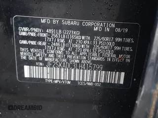2020 Subaru Forester with VIN JF2SKADC3LH415799, listed as a IAAI auction lot 41948260 with 126,175 mi miles and . Bid and sale history available at DreamBid. Image 9.