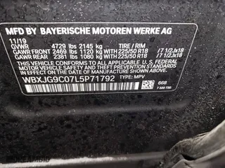 2020 BMW X1 xDrive28i with VIN WBXJG9C07L5P71792, listed as a IAAI auction lot 41583132 with 150,095 mi miles. Bid and sale history available at carsss.com. Image 9.