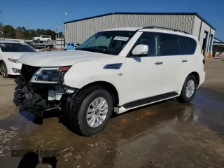 2021 Nissan Armada SV z VIN JN8AY2AD4M9662695, wystawiony jako Copart lot #43764595 z przebiegiem 107 098 mil mil oraz Szkoda całkowita • Salvage title. Historia ofert i sprzedaży dostępna na DreamBid. Obrazek 1.