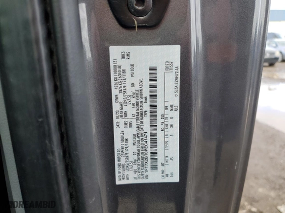 2023 Ford Super Duty F-250 SRW XL with VIN 1FT7X2BT0PEC41471, listed as a Copart auction lot 48107715 with 59,894 mi miles and Salvage Title. Bid and sale history available at carsss.com. Image 12.