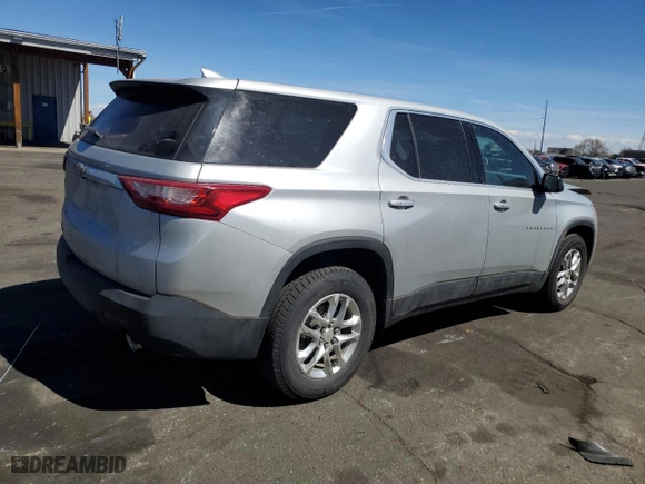 2020 Chevrolet Traverse LS with VIN 1GNEVFKW7LJ267704, listed as a Copart auction lot 50565135 with 108,579 mi miles and Salvage Title. Bid and sale history available at carsss.com. Image 3.