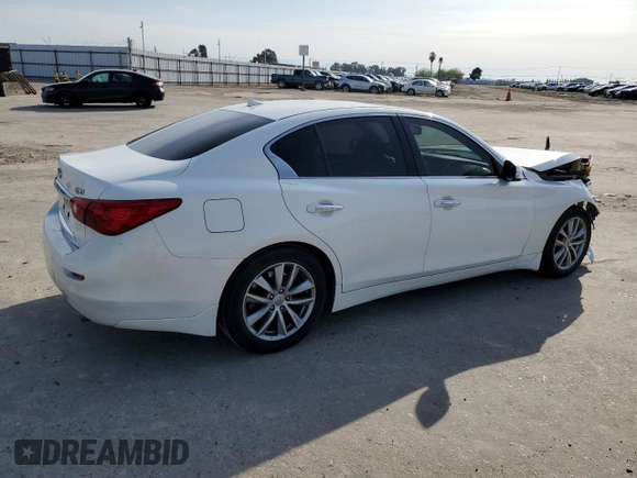 2014 Infiniti Q50 Premium with VIN JN1BV7AP2EM674006, listed as a Copart auction lot 52134725 with 144,321 mi miles and Salvage Title. Bid and sale history available at carsss.com. Image 3.
