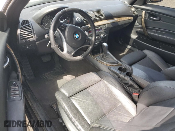 2010 BMW 1 Series 128i with VIN WBAUN1C50AVH81851, listed as a Copart auction lot 56607275 with 145,036 mi miles and Salvage title. Bid and sale history available at DreamBid. Image 8.