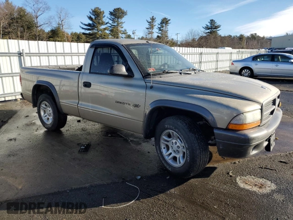 2002 Dodge Dakota with VIN 1B7FL16XX2S702359, listed as a Copart auction lot 43026735 with 103,633 mi miles and Salvage Title. Bid and sale history available at carsss.com. Image 4.