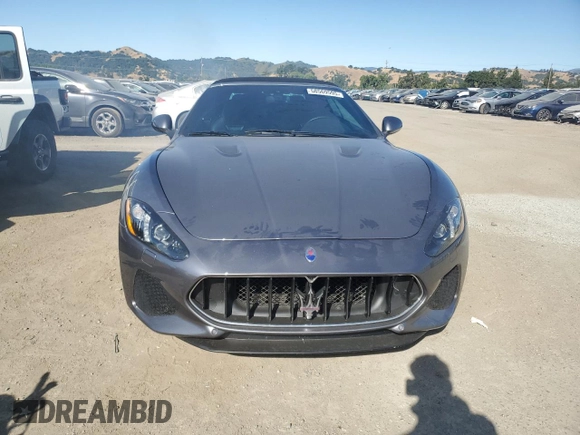 2019 Maserati GranTurismo Sport with VIN ZAM45VMAXK0312263, listed as a Copart auction lot 58569595 with 4,574 mi miles and Salvage title. Bid and sale history available at DreamBid. Image 5.