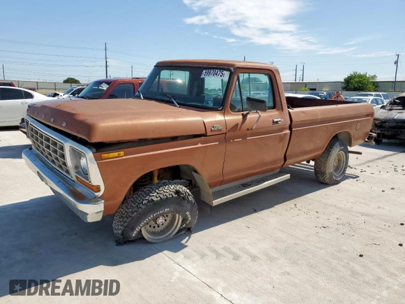 1978 Ford F-150 with VIN F14HRCG4756, listed as a Copart auction lot 59970475 with 55,026 mi miles and Clean title. Bid and sale history available at DreamBid. Image 1.