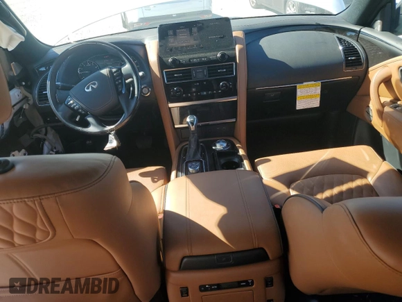 2024 Infiniti QX80 SENSORY with VIN JN8AZ2BE6R9330964, listed as a Copart auction lot 73728104 with 5,123 mi miles and Salvage Title. Bid and sale history available at carsss.com. Image 8.