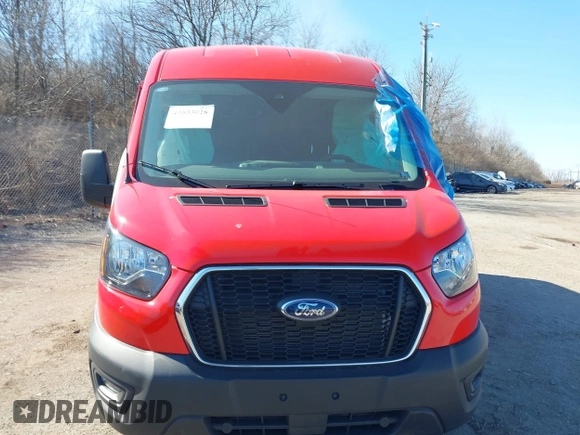 2023 Ford Transit Cargo with VIN 1FTBR1C88PKB51687, listed as a IAAI auction lot 41633028 with 19,577 mi miles. Bid and sale history available at carsss.com. Image 13.