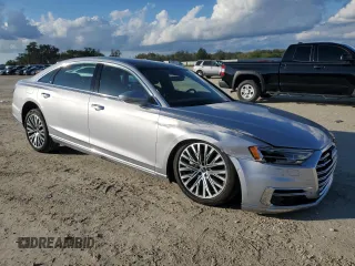 2021 Audi A8 with VIN WAU8DAF84MN018145, listed as a Copart auction lot 86952454 with 33,336 mi miles and Salvage Title. Bid and sale history available at carsss.com. Image 4.
